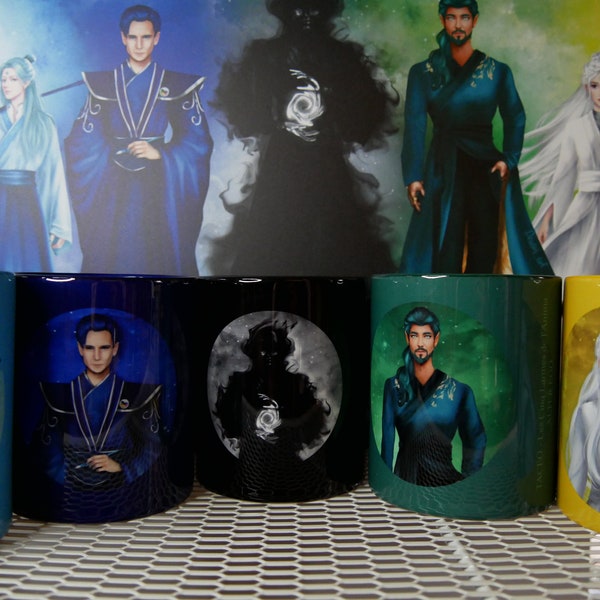 Mugs Personnages TACEO : Nivalis, Iras, Akris, Vorago et Aethera