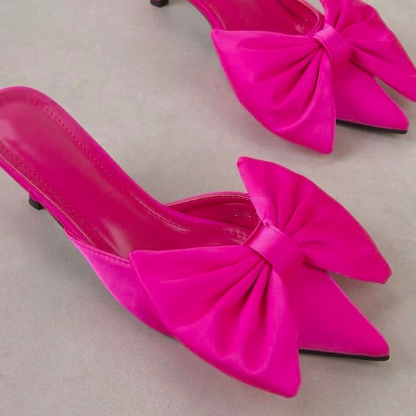 Escarpins classiques esthétiques/escarpins roses/talons/talons bas/talons Barbie/chaussures femme