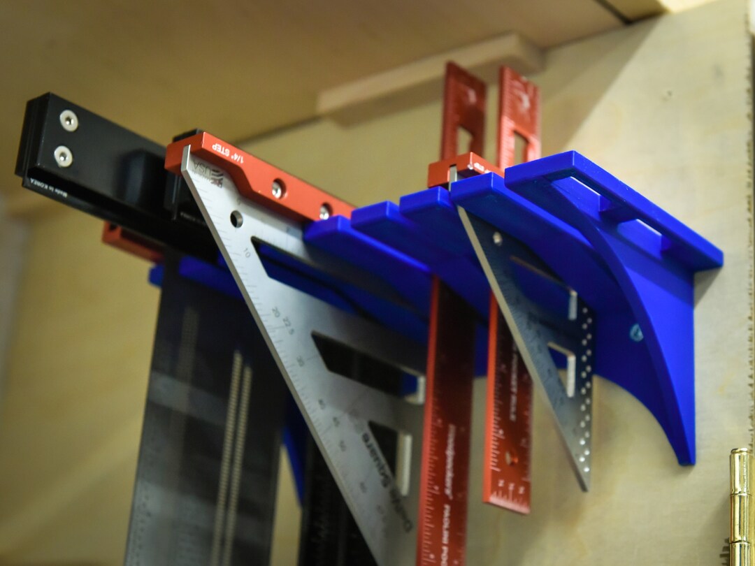 Square Holder Shop Organization Quick Access Tool Shelf Layout Tool Holder 3D Printed Tool