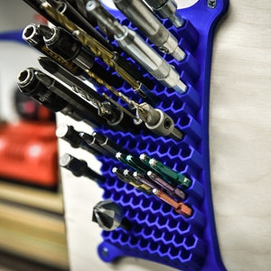 Hex Bit Holder | Wall Mounted Organizer | Drill Bit Holder | Shop Organization | Quick Access Tool Holder | 3D Printed Tool Organizer