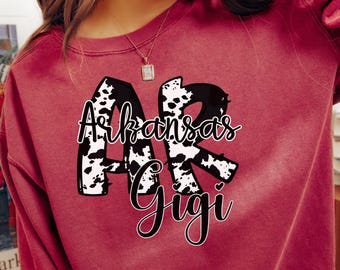 Arkansas Gigi Sweatshirt, Comfort Colors Sweatshirt, Gigi Sweatshirt, Sorority Sweatshirt, State of Arkansas, Arkansas Lover Gift