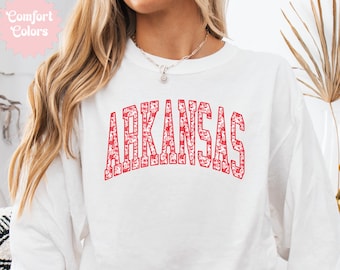 Arkansas Long Sleeve T-Shirt, Comfort Colors Long Sleeve, State of Arkansas, Arkansas Lover Gift, Arkansas Spirit Shirt, Arkansas Shirt
