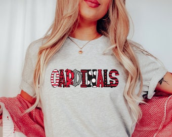 Cardinal Shirt, School Spirit TShirt, Mascot Shirt, Cardinal Football Shirt, Cardinal Mom Shirt, Sport Graphic Tee, Cardinal Basketball Tee