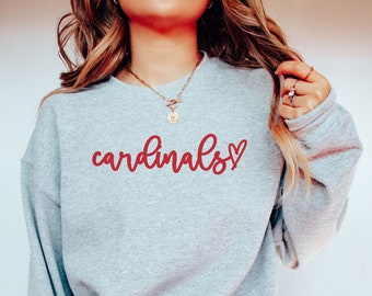 Cardinals Sweatshirt, School Spirit Sweater, Cardinals Mom Shirt, Cardinals Football Sweatshirt, Game Day Sweatshirt, Cardinals Shirt