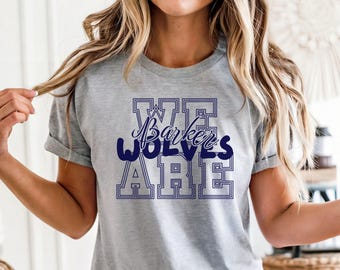 Wolves Shirt, Preppy Wolves Shirt, Barker Wolves Spirit Shirt, Wolves Football, Wolves Mascot Shirt, Wolves Fan Shirt, Wolves School Spirit
