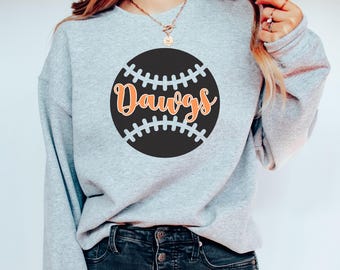 Dawgs Sweatshirt, Dawgs Baseball Sweatshirt, Dawgs Mascot Sweater, Dawgs Sports Mom Sweatshirt, Dawgs Game Day Sweatshirt