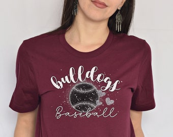 Bulldogs Shirt, Bulldogs Baseball Shirt, Teacher T-Shirt, Bulldog TShirt, Bulldogs Baseball, Bulldogs School Spirit Shirt, Bulldogs Mascot
