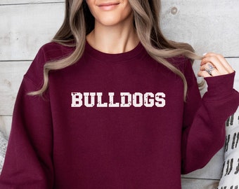 Bulldog Sweatshirt, Bulldogs Spirit Sweatshirt, Teacher Sweatshirt, Mascot Sweater, Bulldog Sports Mom Sweatshirt, Game Day Sweatshirt