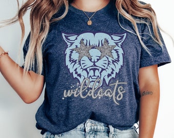 Wildcats Shirt, Preppy Wildcats Shirt, Teacher T-Shirt, Unisex Tee, Team Mascot Shirt, Wildcats Basketball, Wildcats School Spirit Shirt