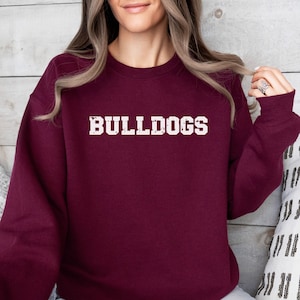 Bulldog Sweatshirt, Bulldogs Spirit Sweatshirt, Teacher Sweatshirt, Mascot Sweater, Bulldog Sports Mom Sweatshirt, Game Day Sweatshirt