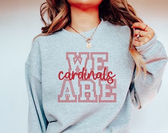 Cardinal Sweatshirt, School Spirit Sweatshirt, Mascot Shirt, Cardinal Football Sweater, Cardinal Mom Shirt, Cardinal Basketball Sweatshirt