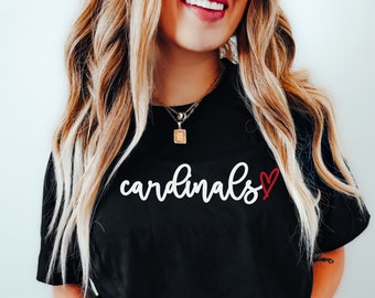 Cardinal Shirt, School Spirit TShirt, Mascot Shirt, Cardinal Football Shirt, Cardinal Mom Shirt, Sport Graphic Tee, Cardinal Basketball