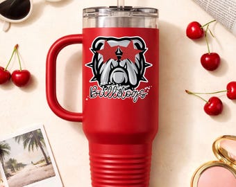 Bulldog Sticker, Bulldog Decal, Bulldog Mascot Decal, Spirit Sticker, Laptop Sticker, Teacher Decal, Student Sticker, Bulldog Mom Gift