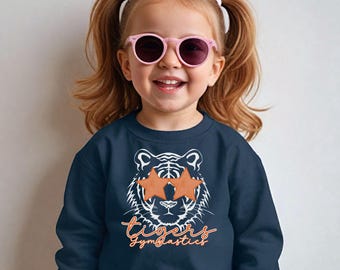 Toddler Tigers Sweatshirt, Toddler Gymnastics Sweatshirt, Toddler Gymnastics Sweater, Mascot Shirt, Toddler Tigers Gymnastics Sweatshirt