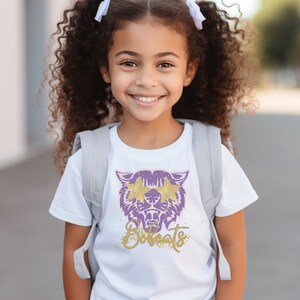 Kids Bobcat Shirt, Youth Bobcat Shirt, School Spirit TShirt, Mascot Shirt, Bobcat Kids Tee, Youth Shirt, Bobcat Mascot Shirt, Spirit Tee
