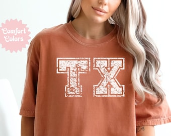 Texas Shirt, Comfort Colors, Texas Game Day Shirt, Texas T-Shirt, Texas Lovers T Shirt, Sorority Shirt, Cowgirl Shirt, Texas Football Shirt