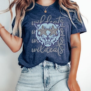 Wildcats Shirt, Preppy Wildcats Shirt, Teacher T-Shirt, Wildcat TShirt, Wildcats Basketball, Wildcats School Spirit Shirt, Wildcat Mascot