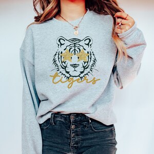 Tigers Sweatshirt, Preppy Tiger Sweatshirt, Tigers Spirit Shirt, Tigers Football, Tigers Mascot Sweatshirt, Tigers Spirit Sweatshirt