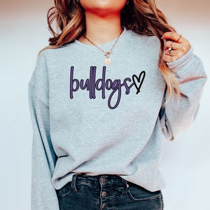 Bulldog Sweatshirt, Bulldogs Spirit Sweatshirt, Teacher Sweatshirt, Mascot Sweater, Bulldog Sports Mom Sweatshirt, Game Day Sweatshirt