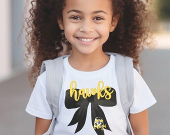 Hawks Shirt for kids, Youth Hawks Shirt, School Spirit TShirt, Mascot Shirt, Hawks Kids Tee, Youth Shirt, Hawks Mascot Shirt