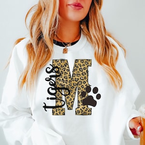 Tigers Sweatshirt, Tigers Spirit Sweatshirt, Tigers Mascot Sweatshirt, Tigers Fan Sweater, Tigers Sweater, Tiger Teacher Sweatshirt