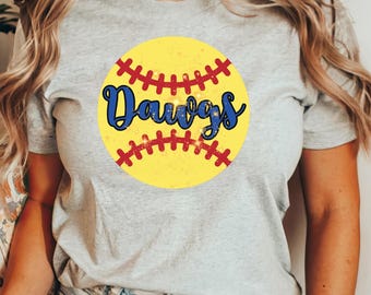 Dawgs Shirt, Dawgs Softball Shirt, Bulldogs T-Shirt, Dawgs Softball Tee, Bulldogs School Spirit Shirt, Dawgs Mascot, Softball Mom Shirt