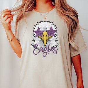 Eagle Shirt, Preppy Eagle Shirt, School Spirit TShirt, Mascot Shirt, Eagle Football Shirt, Eagles Mom Shirt, Eagles Team Spirit