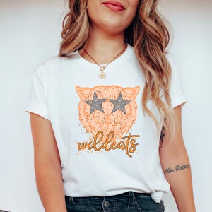Wildcats Shirt, Preppy Wildcats Shirt, Teacher T-Shirt, Wildcat TShirt, Wildcats Basketball, Wildcats School Spirit Shirt, Wildcat Mascot