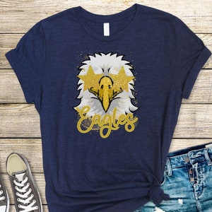 Eagle Shirt, Preppy Eagle Shirt, School Spirit TShirt, Mascot Shirt, Eagle Football Shirt, Eagle Mom Shirt, Eagles Spirit Tee