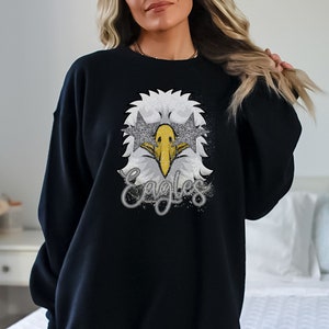 Eagles Sweatshirt, Preppy Eagle Sweatshirt, Teacher Sweatshirt, Team Mascot Sweater, Eagles Football, Eagles Mascot Sweatshirt