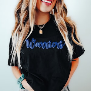 Warriors Shirt, Teacher T-Shirt, Retro Warriors T Shirt, Warrior Shirts for Her, Team Mascot Shirt, Sports Graphic Tee, Warrior Spirit Shirt