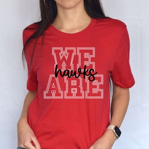 Hawk Mascot Shirt, Hawk School Spirit TShirt, Teacher T-Shirt, Mascot Shirt, Hawk Basketball, Hawk Sports Mom Shirt, Game Day Tee, Hawk Tee
