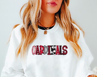 Cardinals Sweatshirt, School Spirit Sweater, Cardinals Mom Shirt, Cardinals Basketball Sweatshirt, Game Day Sweatshirt, Cardinals Shirt