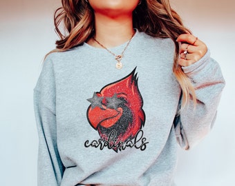 Cardinals Sweatshirt, School Spirit Sweater, Cardinals Mom Shirt, Cardinals Football Sweatshirt, Game Day Sweatshirt, Cardinals Shirt