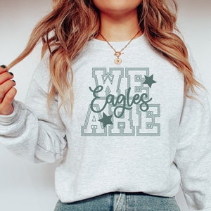 Eagles Sweatshirt, Preppy Eagle Sweatshirt, Teacher Sweatshirt, Team Mascot Sweater, Eagles Football, Eagles Mascot Sweatshirt