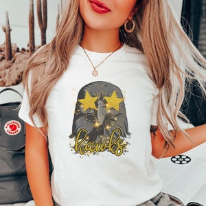 Hawk Mascot Shirt, Preppy Hawks Shirt, Teacher T-Shirt, Mascot Shirt, Hawk Basketball, Hawk Sports Mom Shirt, Game Day Tee, Hawk Tee