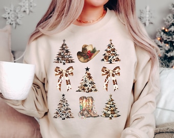 Western Christmas Sweatshirt, Christmas Sweatshirt, Western Christmas Sweater, Cowgirl Christmas Sweatshirt, Holiday Sweater