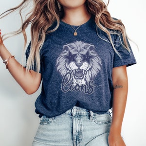 Lions Shirt, Preppy Lions Shirt, Teacher T-Shirt, Lions TShirt, Lions Fan Gift, Lions School Spirit Shirt, Lions Mascot Shirt, Lions Spirit