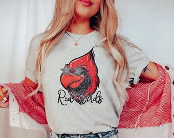 Cardinals Shirt, Preppy Cardinals Shirt, School Spirit TShirt, Mascot Shirt, Cardinals Football Shirt, Cardinals Mom Shirt, Graphic Tee