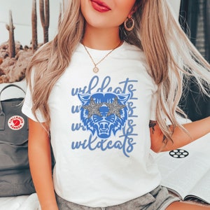 Wildcats Shirt, Preppy Wildcats Shirt, Teacher T-Shirt, Wildcat TShirt, Wildcats Basketball, Wildcats School Spirit Shirt, Wildcat Mascot
