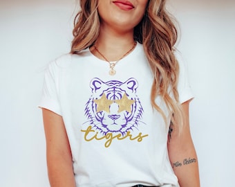 Tigers Shirt, Preppy Tigers Shirt, Tigers Spirit Shirt, Tigers Football, Tiger Mascot Shirt, Tigers Fan Shirt, Tigers School Spirit Tee