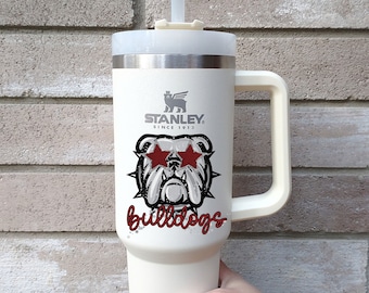 Bulldog Sticker, Bulldog Decal, Bulldog Mascot Decal, Spirit Sticker, Laptop Sticker, Car Decal, Sticker for Student, Sticker for Teacher
