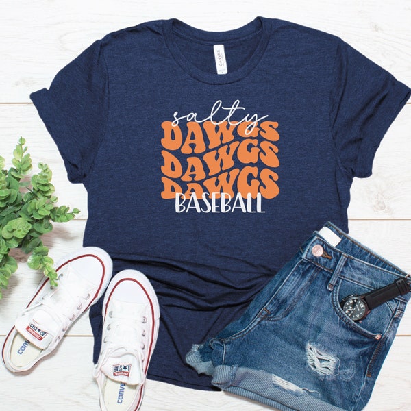 Salty Dawgs Shirt,Teacher T-Shirt,Retro Dawgs T Shirt,Unisex Tee,Dawgs Shirts for Her,Sports Graphic Tee,Shirts for Women,Gift for Mom