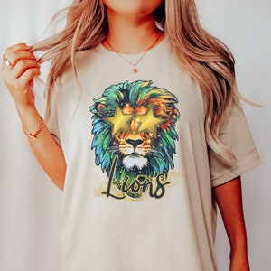 Lions Shirt, Preppy Lions Shirt, Teacher T-Shirt, Lions TShirt, Lions Fan Gift, Lions School Spirit Shirt, Lions Mascot Shirt, Lions Spirit