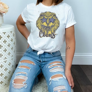 Lions Shirt, Preppy Lions Shirt, Teacher T-Shirt, Lions TShirt, Lions Fan Gift, Lions School Spirit Shirt, Lions Mascot Shirt, Lions Spirit