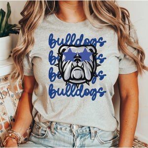 Bulldogs Shirt, Preppy Bulldogs Shirt, School Spirit Tee, Teacher T-Shirt, Bulldog Mascot Shirt, Bulldogs Football, Bulldog Sports Mom Shirt