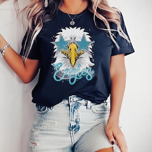Eagle Shirt, Preppy Eagle Shirt, School Spirit TShirt, Mascot Shirt, Eagle Football Shirt, Eagles Mom Shirt, Eagles Team Spirit