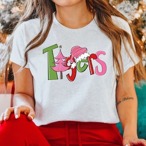 Tigers Shirt, Teacher T-Shirt, Tigers TShirt, Christmas Shirt, Cute Holiday Tee, Tigers Spirit Shirt, Tigers Mascot Shirt, Tigers Tee