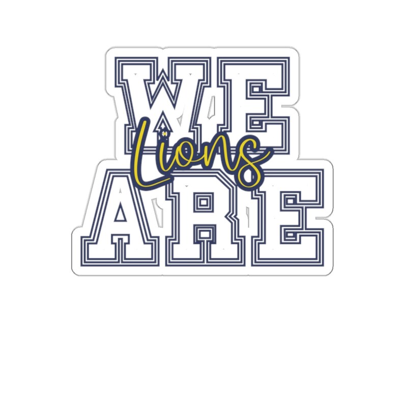 Lions Sticker, Lions Decal, Lions Mascot Decal, Lions Spirit Sticker ...