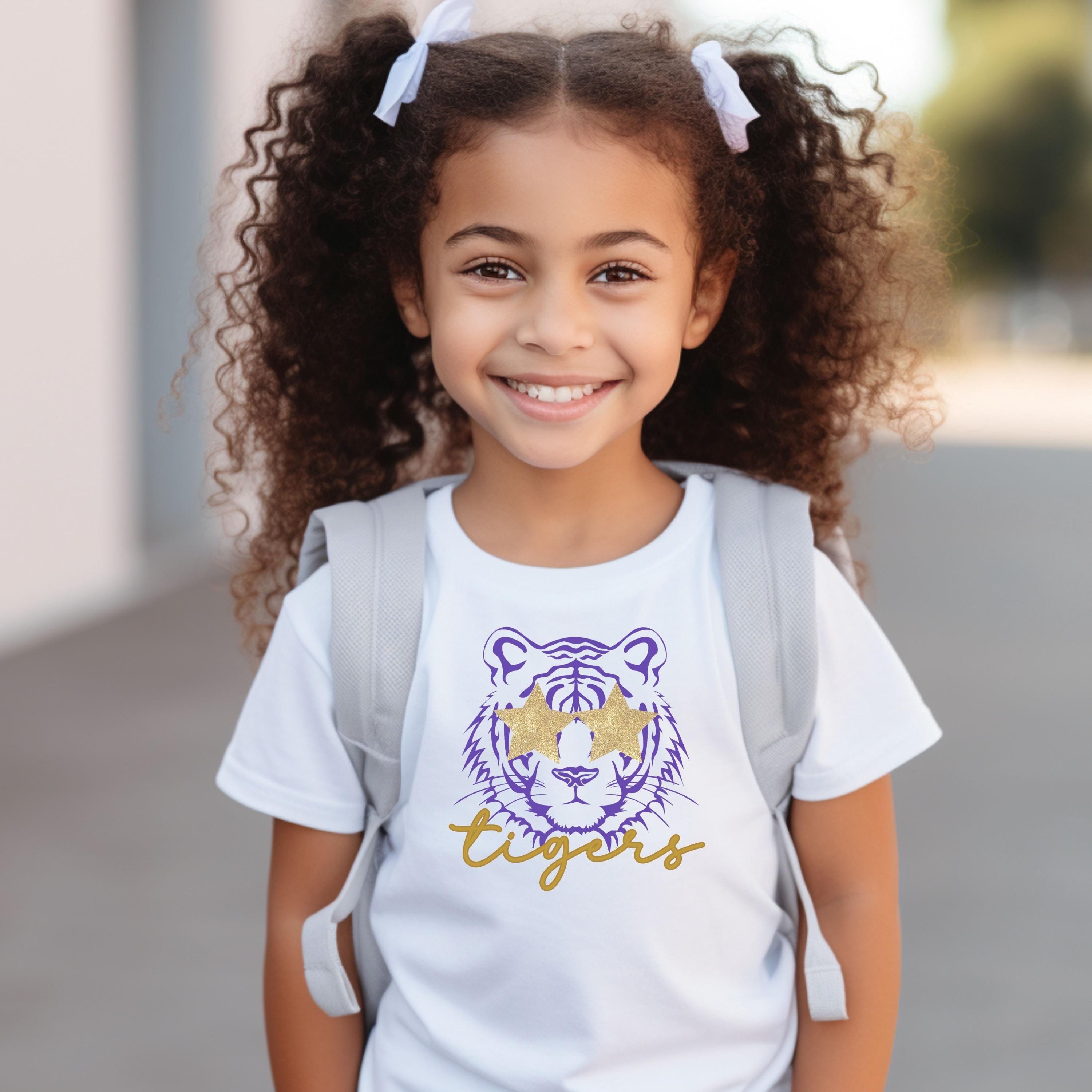 Camisa de tigres para niños, camisa de tigres juveniles, camiseta de  espíritu escolar, camisa de mascota, camiseta para niños de tigres, camisa, image size:3000x3000